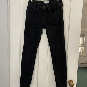 Black low rise skinny jeans